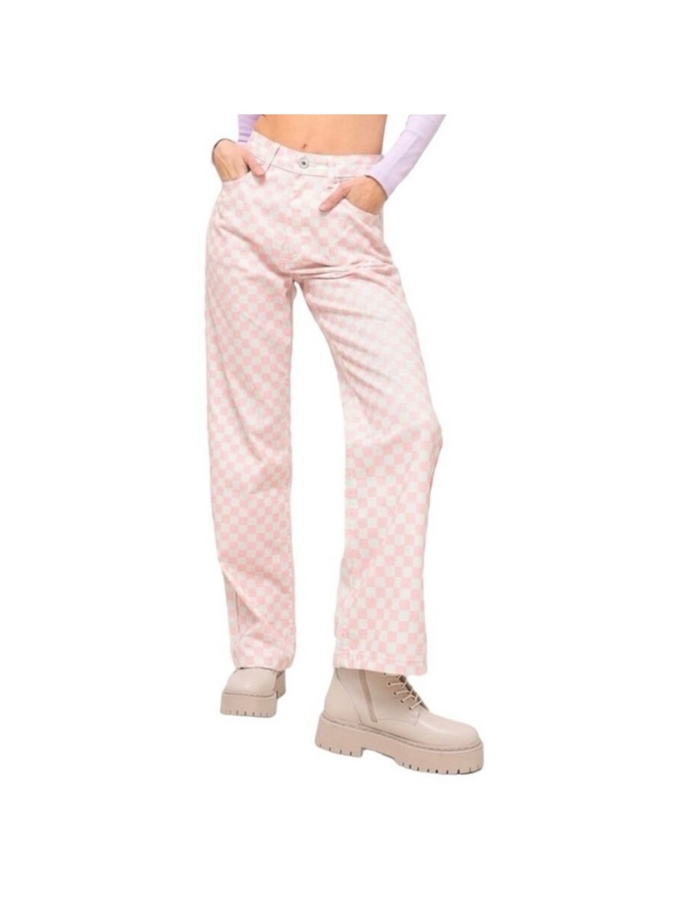 Ragged Priest Checkered Denim Jeans Size 32
